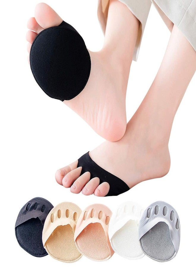 Falshruti Five Toes Forefoot Pads – Pain Relief & Cushion Support for High Heels, Calluses, Ball of Foot – Soft Gel Toe Separator Pads for Women & Men (2pcs) - Image 1