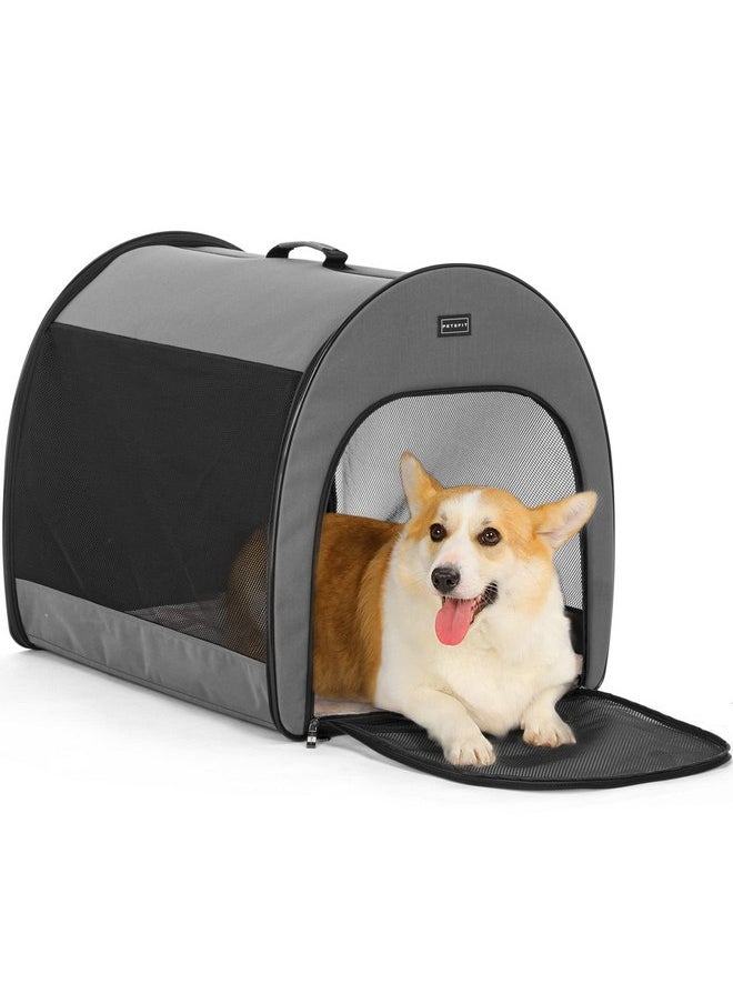 Petsfit PETSFIT Portable Dog Crate, Dog Travel Crate - 26.5 Inch Lightweight, Roomy, Easy to Set Up, Portable Pop Up Dog Carrier with Thick Mat, Sturdy Soft Dog Crate  - Image 1