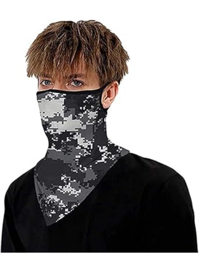 Bandana Face Mask Cycling Mask Camouflage Design Sun UV Protection With Ear Loops Washable Wind Motorcycle Mask Suitable for Dust Mask Outdoors Sports for Men Women and Teens, One Size - Image 3