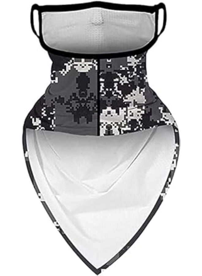 Bandana Face Mask Cycling Mask Camouflage Design Sun UV Protection With Ear Loops Washable Wind Motorcycle Mask Suitable for Dust Mask Outdoors Sports for Men Women and Teens, One Size - Image 4