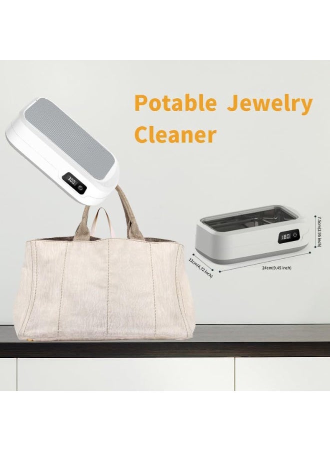 Generic Ultrasonic Cleaner for Glasses, Jewelry, Dentures – 360° Full Cleaning, 48,000Hz Vibration, 600ml Capacity, 304 Stainless Steel, 4 Timer Settings – Household Small Ultrasonic Cleaning Machine - Image 5