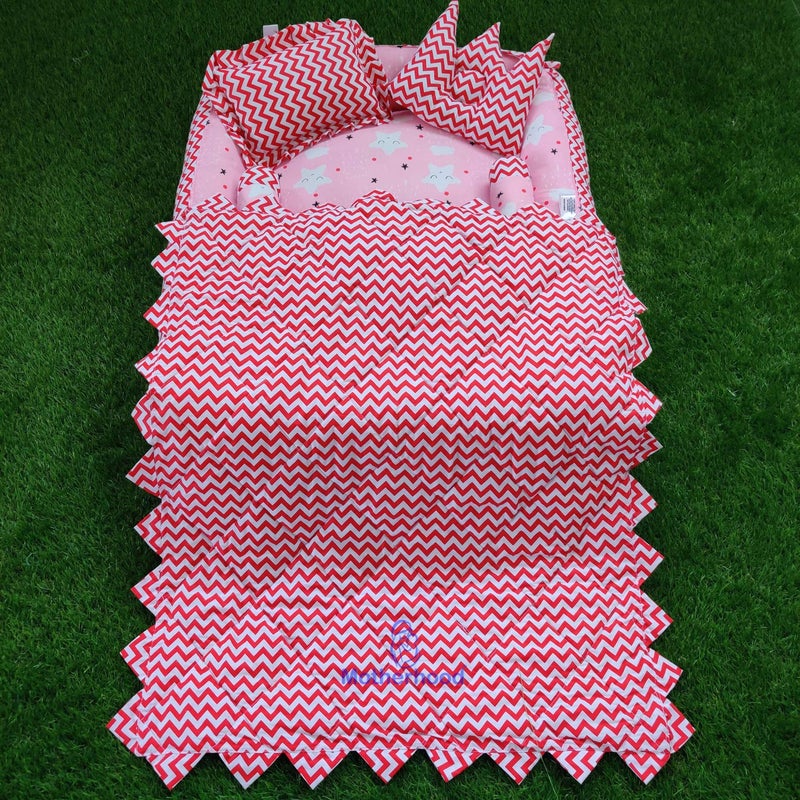 MOTHERHOOD MOTHERHOOD Box Baby Tub Bed with 4 pc Baby Pillow and 1 Large Baby Blanket Luxury UltraSoft Comfortable Baby Mattress Bed Sleeper Bedding Set coSleeper for Newborn to Toddlers Pink S - Image 2