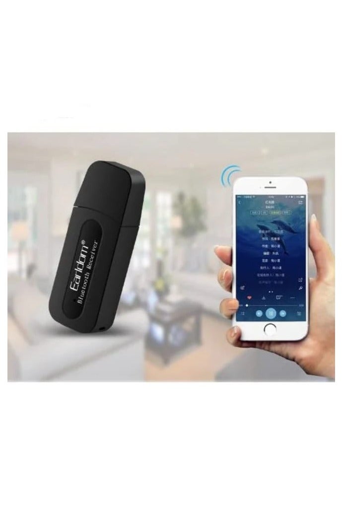 Earldom Bluetooth 5.0 Car Adapter – Wireless 3.5mm AUX Bluetooth Receiver & Transmitter Dongle for Car Stereo, TV, PC, Wired Headphones, Home Audio, Speaker System – Universal Compatibility - Image 5