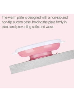 Matyz 2-Pack Baby Feeding Suction Warm Plate with Draining and Drying Design - Stay Put Divided Plate for Kids - Including 2 Toddler Plates and 4 Spoons - Microwave & Dishwasher Safe (Pink) - pzsku/Z91DDFA48DCF2E7E303B9Z/45/_/1737031220/c9eb7ed9-7366-4248-8489-d3faf31b99a7