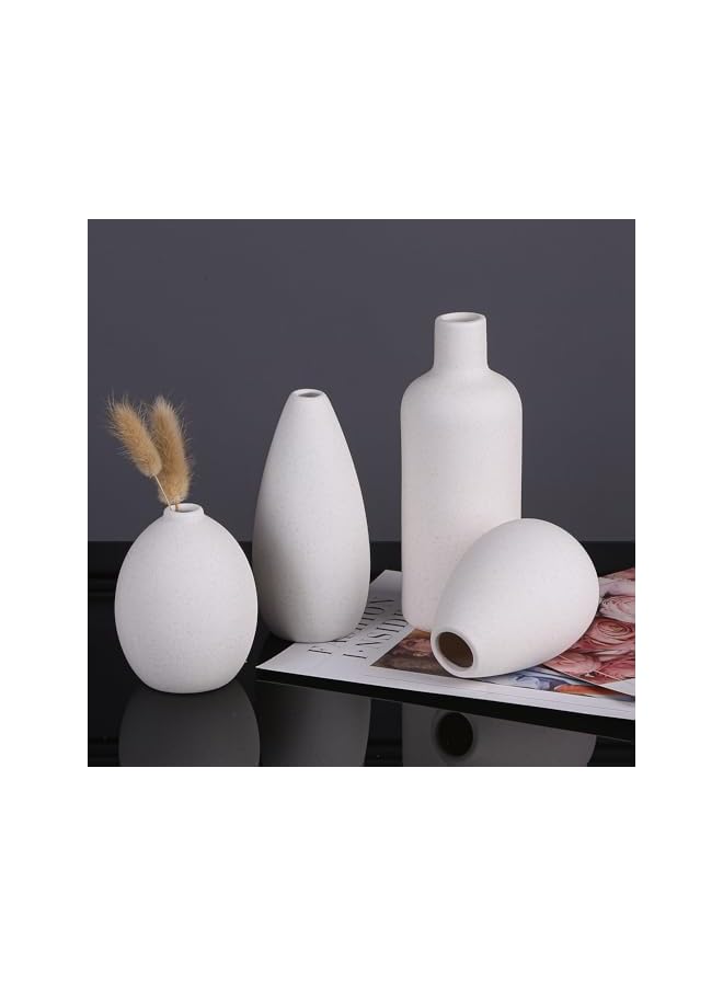 The Bros Ceramic Vase Set, Modern Farmhouse Home Decor, Boho Decorative Creamy White Vases for Decor, for Living Room, Table, Shelf, Entryway, Bookshelf, Centerpieces, Mantel Decor, vase for pampas - Image 4