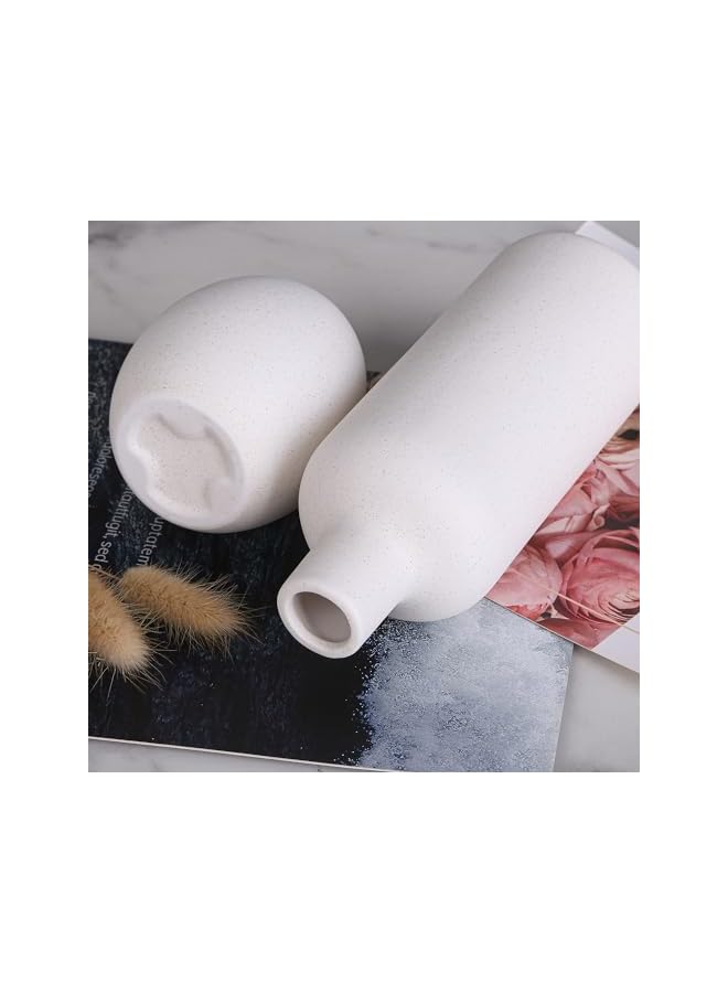 The Bros Ceramic Vase Set, Modern Farmhouse Home Decor, Boho Decorative Creamy White Vases for Decor, for Living Room, Table, Shelf, Entryway, Bookshelf, Centerpieces, Mantel Decor, vase for pampas - Image 5