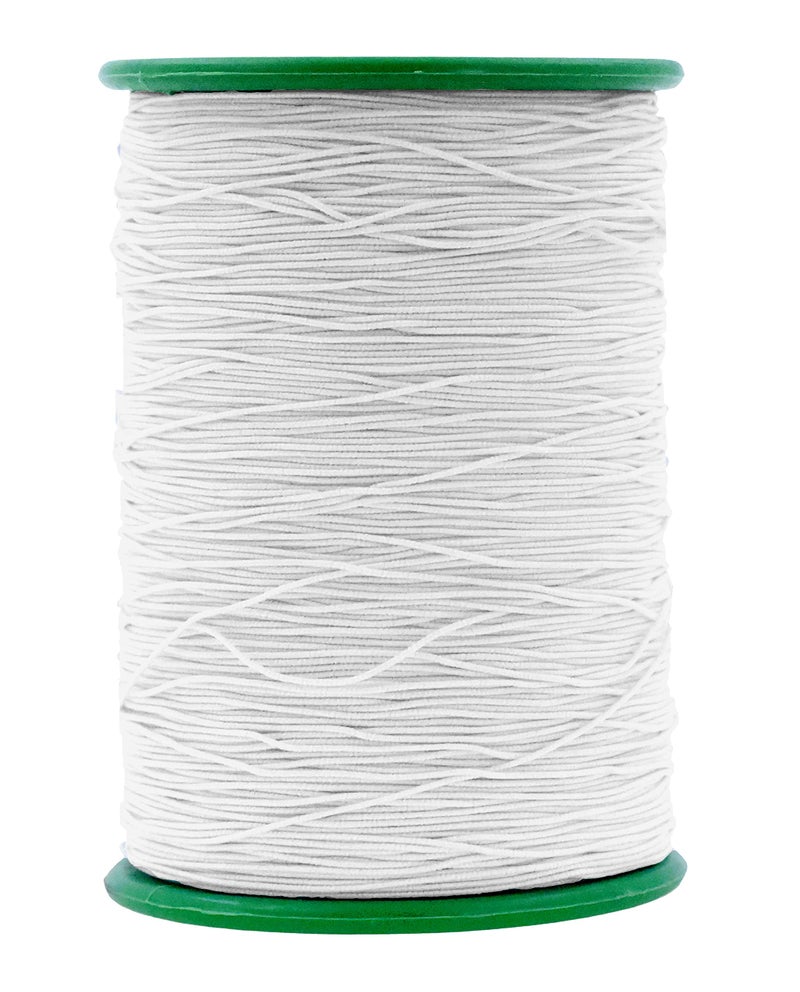 Mandala Crafts White Shirring Elastic Thread for Sewing Knitting Smocking and DIY Crafts  546 Yards 06mm Fine Thin Stretch Thread for Sewing Machines