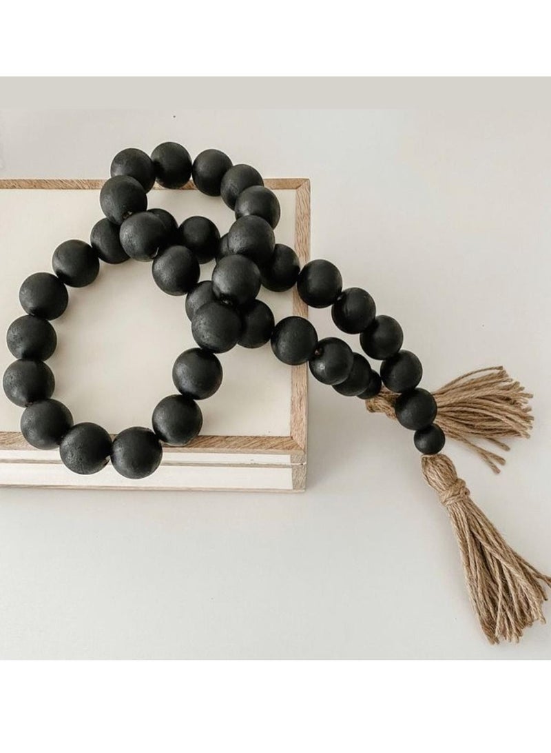 Wooden beads wreath living room decoration accessories - Image 1