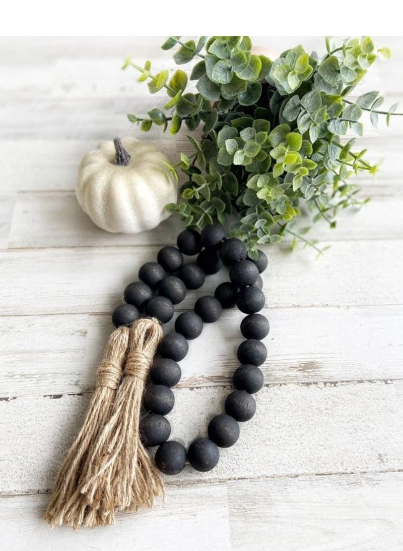 Wooden beads wreath living room decoration accessories - Image 2