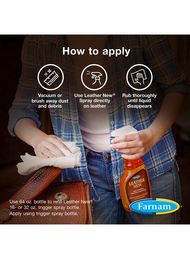 Farnam Leather New EasyPolishing Glycerine Saddle Soap And Leather Saddle Cleaner, Protects And Preserves Leather, Cleans, Conditions And Polishes, 64 Oz. - Image 4