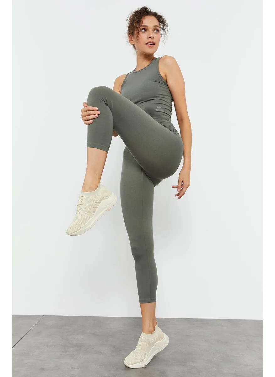 تومي لايف Çağla Women's High Waist Capri-Crop Tank Top Slim Fit Tights Set - 95284