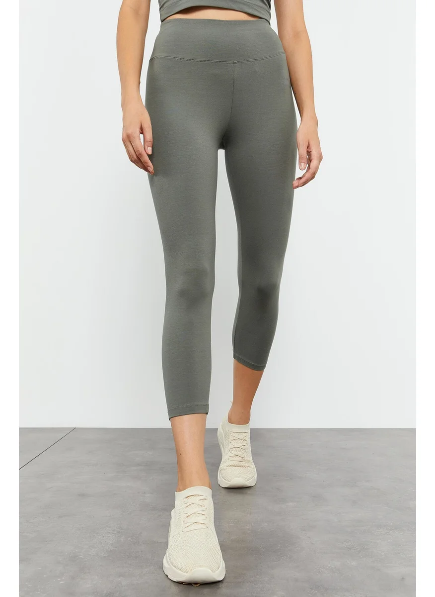 تومي لايف Çağla Women's High Waist Capri-Crop Tank Top Slim Fit Tights Set - 95284