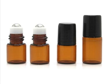 Quupy 12Pcs 2ml Essential Oils Roller Bottles Mini Empty Rollon Bottles with Stainless Steel Roller Balls and Black Cap Cosmetic Makeup Storage Vials For Fragrance Perfume Aromatherapy - Image 3