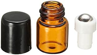Quupy 12Pcs 2ml Essential Oils Roller Bottles Mini Empty Rollon Bottles with Stainless Steel Roller Balls and Black Cap Cosmetic Makeup Storage Vials For Fragrance Perfume Aromatherapy - Image 2