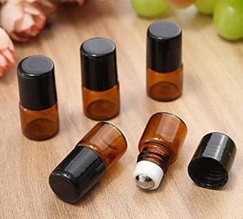Quupy 12Pcs 2ml Essential Oils Roller Bottles Mini Empty Rollon Bottles with Stainless Steel Roller Balls and Black Cap Cosmetic Makeup Storage Vials For Fragrance Perfume Aromatherapy - Image 5