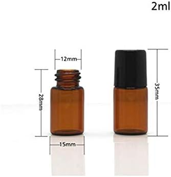 Quupy 12Pcs 2ml Essential Oils Roller Bottles Mini Empty Rollon Bottles with Stainless Steel Roller Balls and Black Cap Cosmetic Makeup Storage Vials For Fragrance Perfume Aromatherapy - Image 4