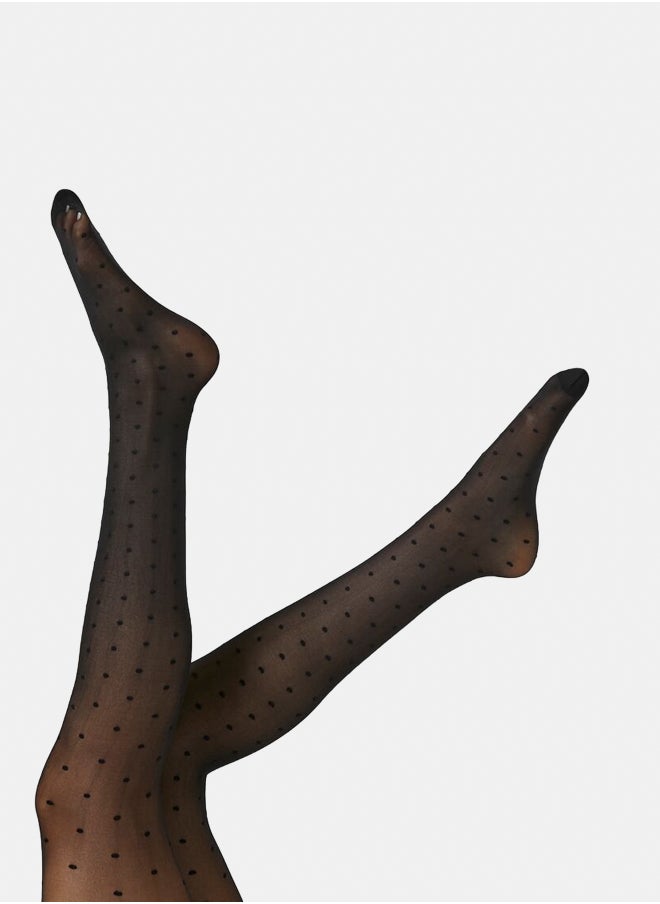 FOREVER 21 Sheer Polka Dot Tights 