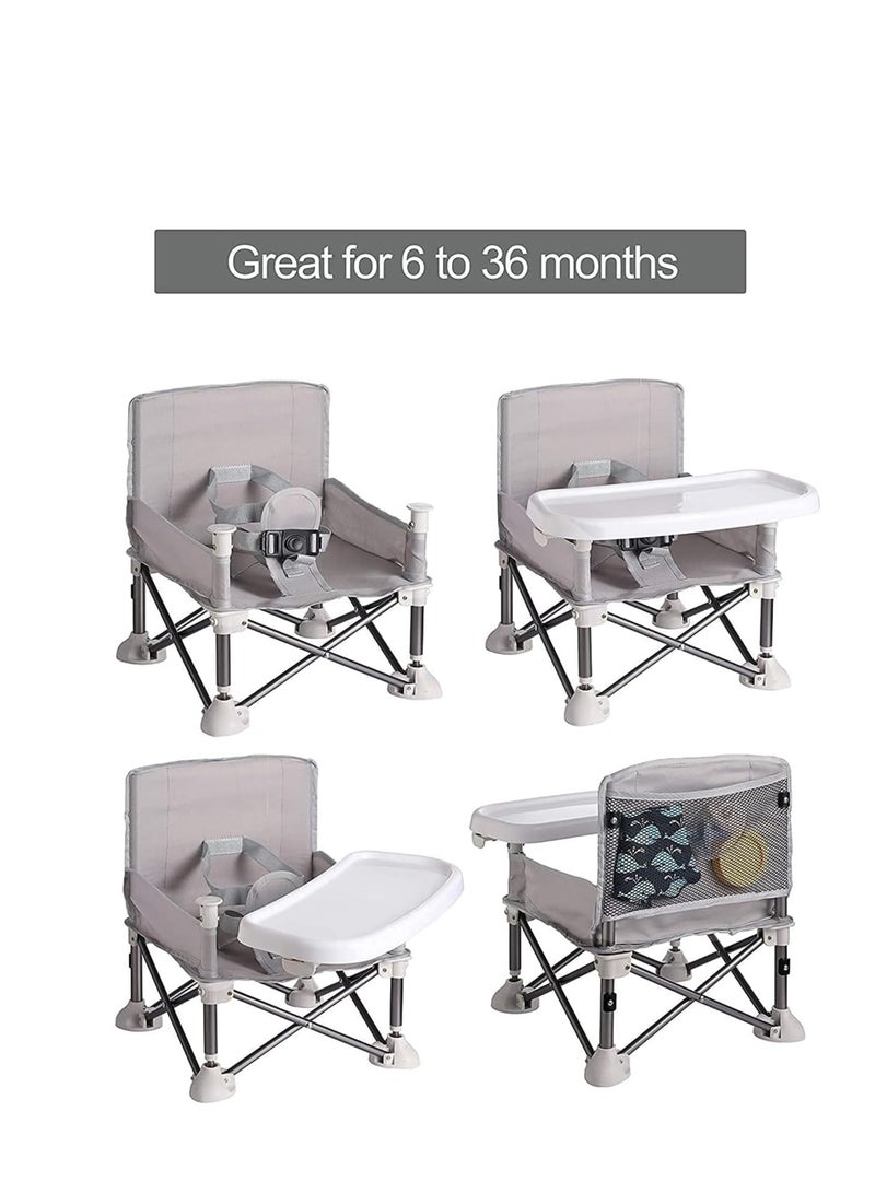 Portable Baby Seat Travel| Compact Fold with Straps for Indoor/Outdoor Use| Great for Camping, Beach, Lawn |Toddlers, Kids, Boys, Girls - Image 4