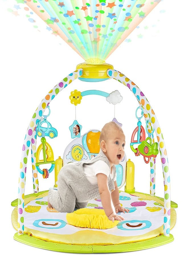 Mokshith Large Play Learn Infant Gym Toys Piano Activity Baby Kick and Gym Play Mat Lay & Play 3 in 1 Fitness Music and Lights Fun Piano for 0-36 Months Girl Boy - Image 1