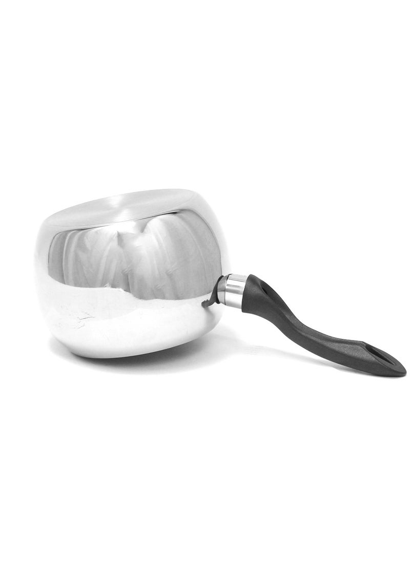 Hascevher - Arian Stainless Steel Circle Shape Milk Pot with Ergonomic Handle Durable, Heat-Resistant, and Compatible with All Stovetops - 800ML - Image 1