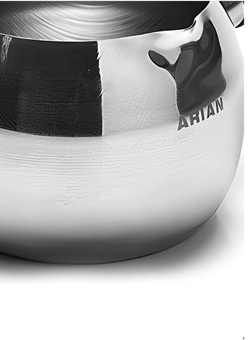 Hascevher - Arian Stainless Steel Circle Shape Milk Pot with Ergonomic Handle Durable, Heat-Resistant, and Compatible with All Stovetops - 800ML - Image 1