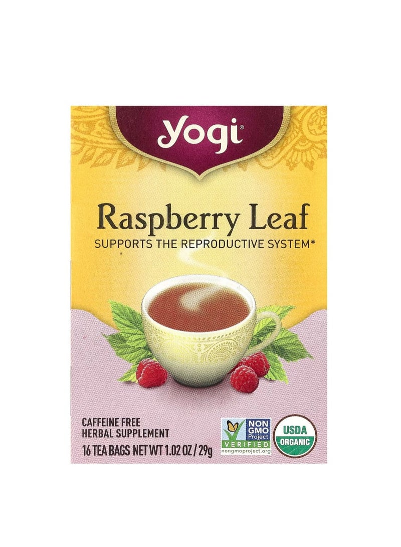 شاي يوغي شاي أوراق التوت للنساء خالي من الكافيين 16 كيس شاي 1.02 أونصة (29 جم) - Image 1