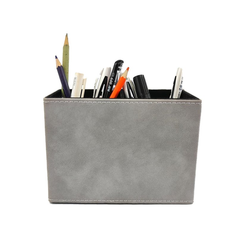 Fosinz Pen Pencil Holder Cup Container Leather Desk Organizer Stand Decor Brush Scissor Holder Decoration Office Desk Home School - Image 2