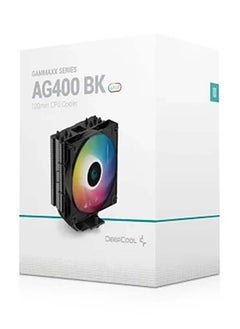 DEEPCOOL AG400 BK ARGB Single Tower 120mm CPU Cooler, 2000 RPM Fan Speed, 75.89 CFM Airflow, ARGB LED, 3.36W Power, ≤31.6 DB(A) Fan Noise, LGA1700/1200/AM5/AM4 Black | R-AG400-BKANMC-G-2  - Image 1
