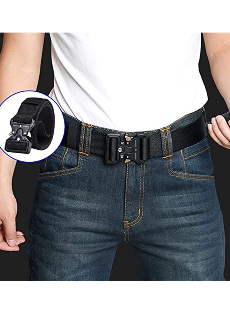 Men's Tactical Belts Set of 3 Military Style Versatile Adjustable Waist Belts for Outdoor and Casual Use - Image 2