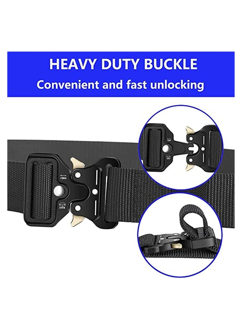 Men's Tactical Belts Set of 3 Military Style Versatile Adjustable Waist Belts for Outdoor and Casual Use - Image 4