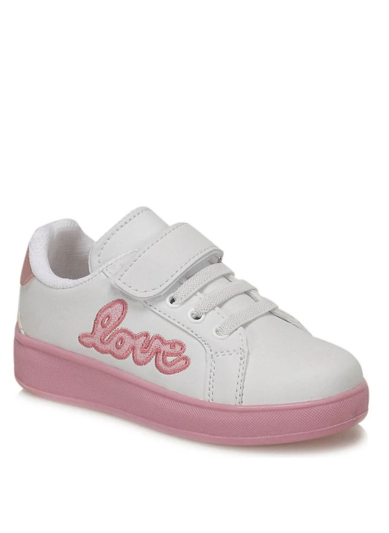 SouqBazar  Girls White and Pink Sneakers  - Image 1