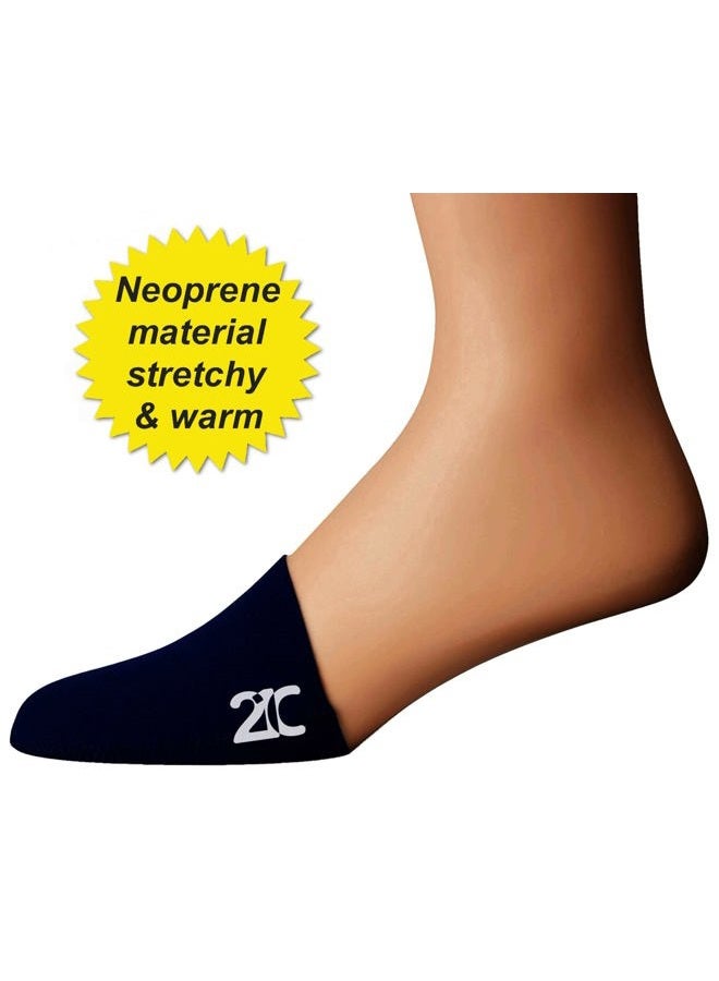 21C 1.5mm Thermal Neoprene Toe Warmers - 2 Pairs (4 Foot Warmer Booties) for Cycling, Hiking, Camping - Toe Socks - 2 Size 2 - Image 2