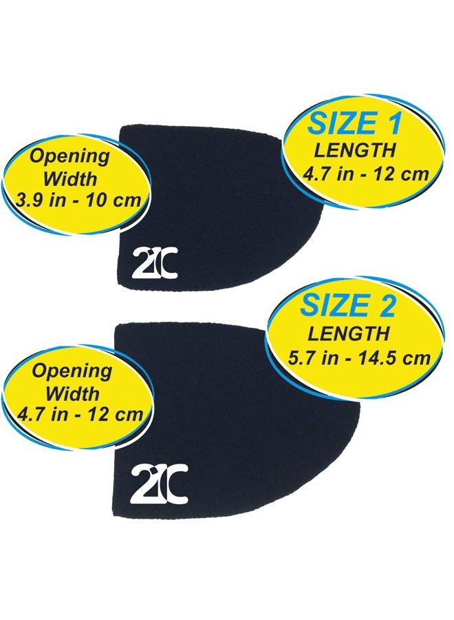 21C 1.5mm Thermal Neoprene Toe Warmers - 2 Pairs (4 Foot Warmer Booties) for Cycling, Hiking, Camping - Toe Socks - 2 Size 2 - Image 3