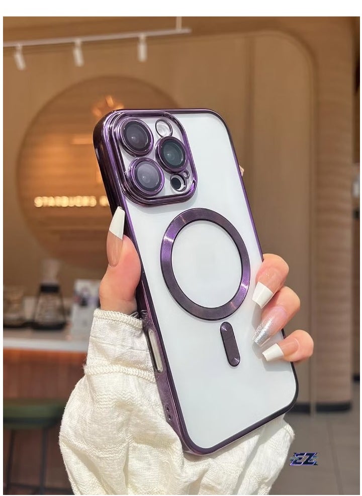 ELTRAZONE iPhone 16 Pro Max Magnetic Case Compatible with Mag-Safe – Built-in Camera Protector, Soft TPU Anti-Scratch Shockproof Slim Clear Case for iPhone 16 Pro Max (6.1 Inch) – Ultra-Protection and Stylish Design - Image 1