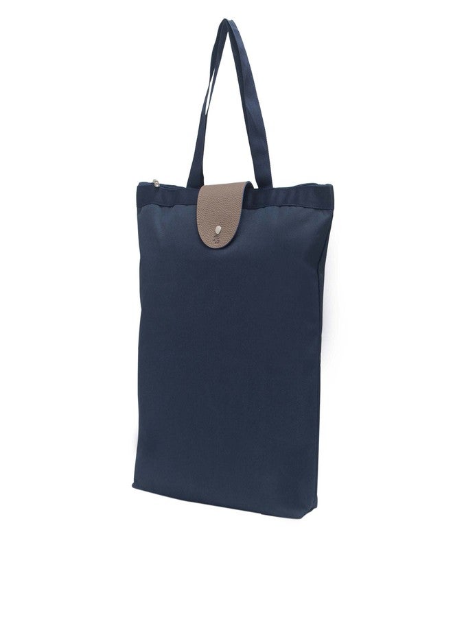 Rustic Leather Foldable Shopping Bag for women/grocery/travel - Image 3