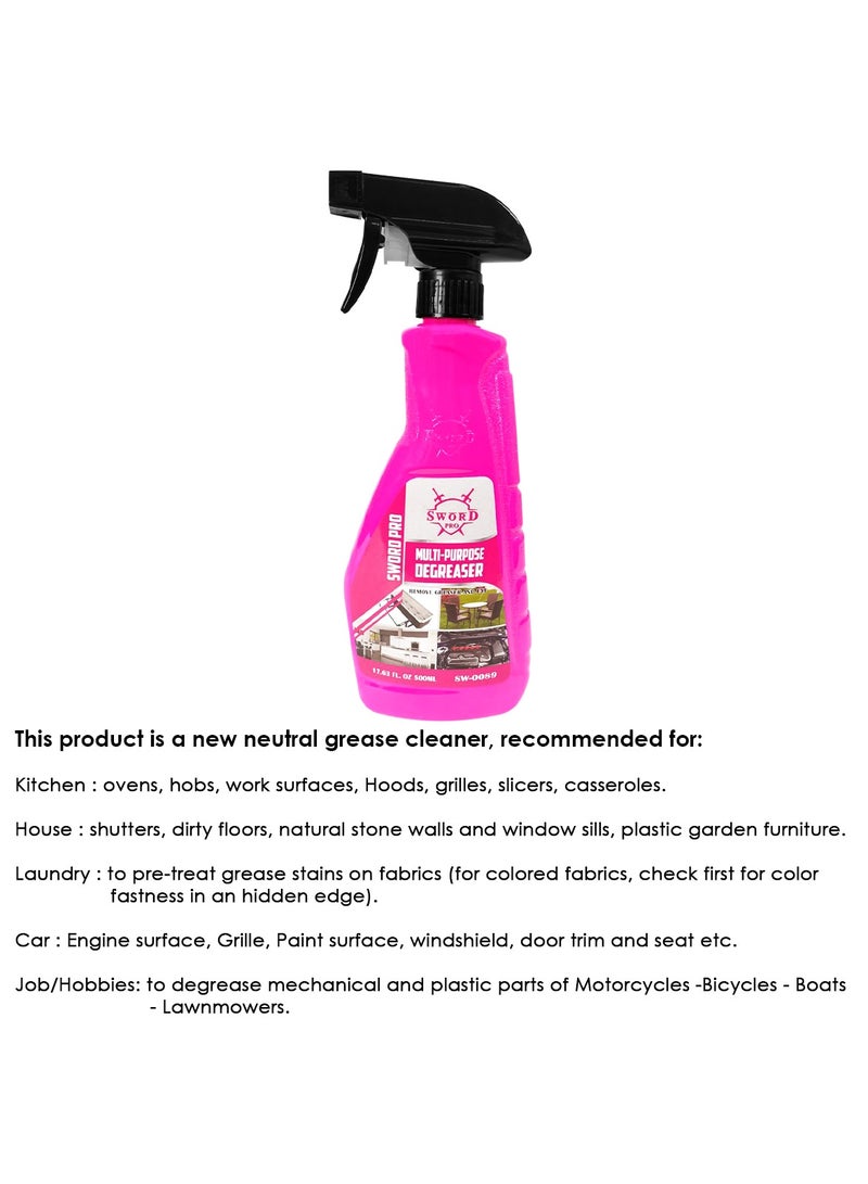 SWORD PRO 500ml Degreaser - Multi-Purpose Cleaning Solution SW-0089 - Image 3