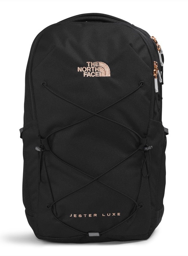 THE NORTH FACE Women's Every Day Jester Laptop Backpack, TNF Black/Burnt Coral Metallic, One Size  - Image 1