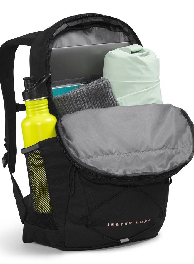 THE NORTH FACE Women's Every Day Jester Laptop Backpack, TNF Black/Burnt Coral Metallic, One Size  - Image 5