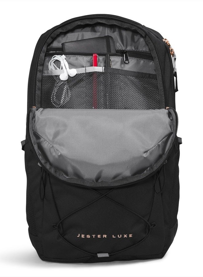 THE NORTH FACE Women's Every Day Jester Laptop Backpack, TNF Black/Burnt Coral Metallic, One Size  - Image 4