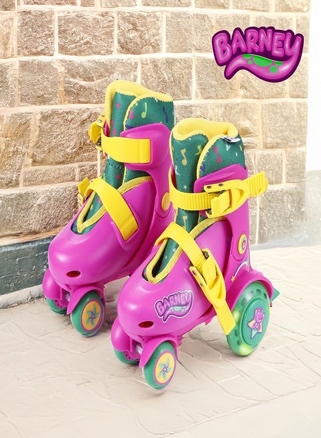 VOYAGER Barney Trainer Skates - Light Up Wheels, ABEC 5 Bearings, Durable PVC Material, Foam Shoe Lining, Perfect for Active Fun and Adventures - Image 2