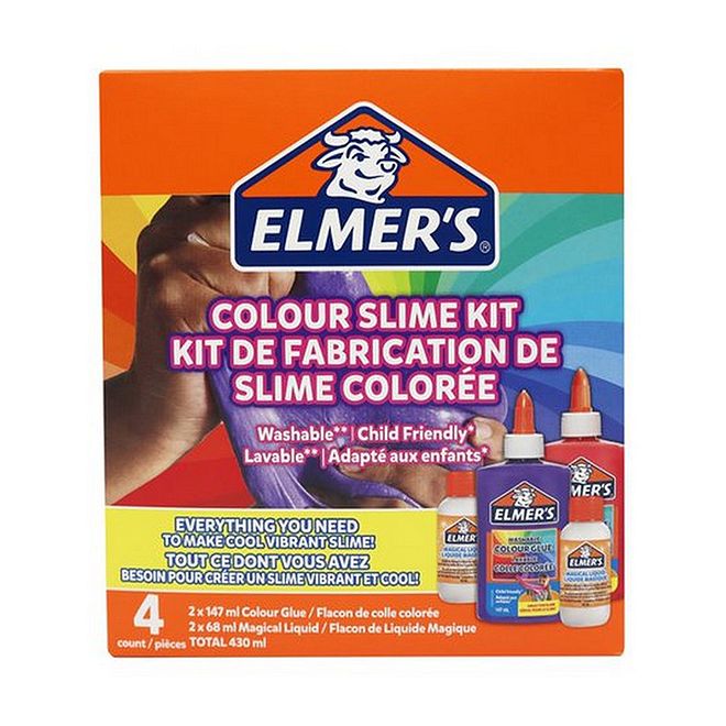 Elmers طقم سلايم إلمرز ألوان معتمة - 4 قطع