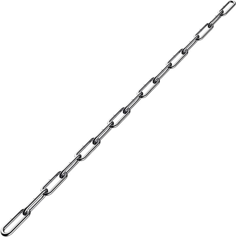 Lsqurel Stainless Steel Chain, 13ft Metal Chain Link Chain Small 1/8in Light Duty Chain Utility Chain Jack Chain for Home Outdoor Camping Hanging etc (1/8in-13ft) - Image 1