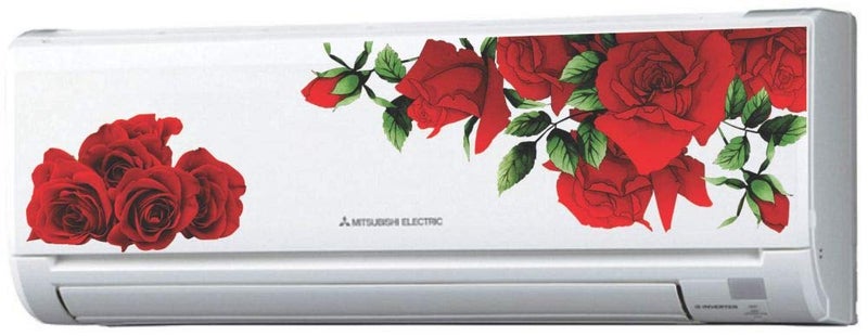 Techgifti ملصق زهرة الورد ملصق حائط ملصقات مكيف الهواء ملصق مكيف الهواء - Image 2