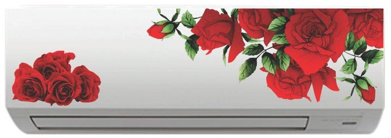 Techgifti ملصق زهرة الورد ملصق حائط ملصقات مكيف الهواء ملصق مكيف الهواء - Image 1