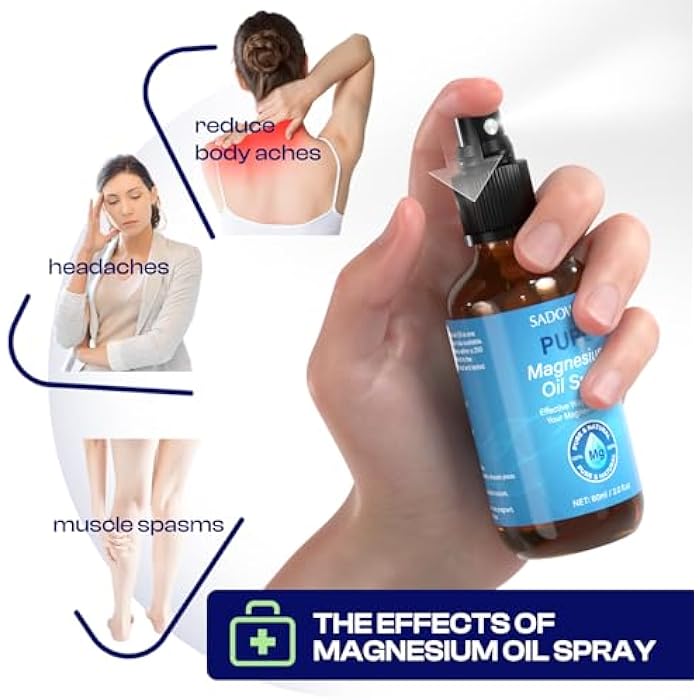 SADOWAY Magnesium Oil Spray: Pure Magnesium Oil Spray can Soften the Skin Relieve Dry Skin Quickly Absorb Into the Skin Suitable for All Skin Types - Image 3