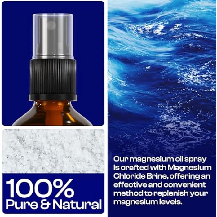 SADOWAY Magnesium Oil Spray: Pure Magnesium Oil Spray can Soften the Skin Relieve Dry Skin Quickly Absorb Into the Skin Suitable for All Skin Types - Image 2