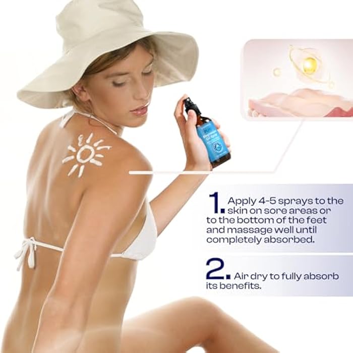 SADOWAY Magnesium Oil Spray: Pure Magnesium Oil Spray can Soften the Skin Relieve Dry Skin Quickly Absorb Into the Skin Suitable for All Skin Types - Image 5