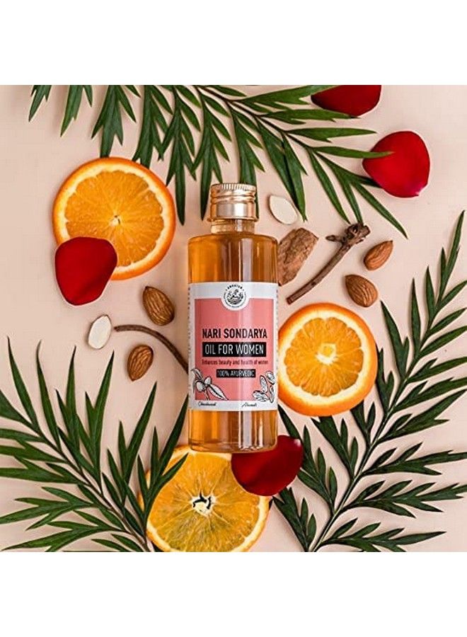 Amrutam Nari Sondarya Oil Enhances Beauty And Health Of Women With Almond Oil Olive Oil 200 Ml - Image 3