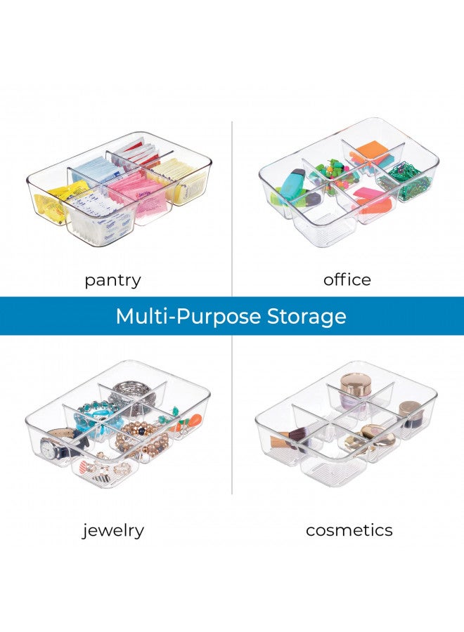 IDesign iDesign Divided Packet and Tea Bag Organizer for Kitchen Cabinets and Countertops, The Linus Collection - 6.5" x 9.5" x 2.25" - Clear - Image 5