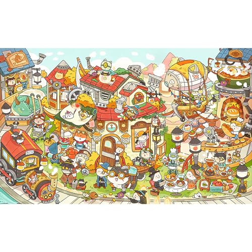 Pintoo Jigsaw Puzzles 1000 Piece for Adults Peiji Overground Town of Steam Beautiful Plastic Puzzle for Home Decor Zero Dust Easy Storage H3591 - Image 1